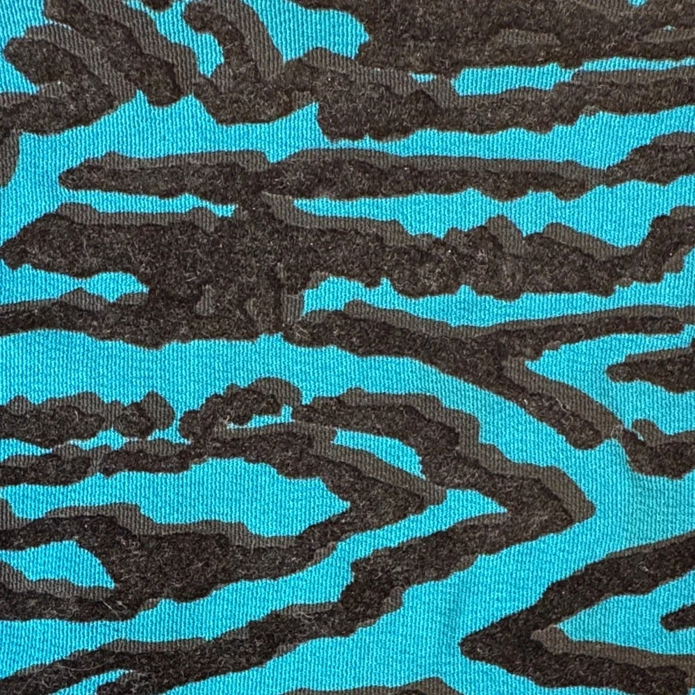 Blue and Black Patterned Pouch/Makeup Bag